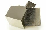 Shiny, Natural Pyrite Cube Cluster - Navajun, Spain #337907-1